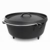 6-Quart Durable Cast Iron Dutch Oven with Lid and Metal Handle