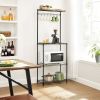 Heavy Duty Black Metal Kitchen Dining Bakers Rack Microwave Stand Plant Stand