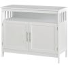 Modern Dining Storage Cabinet Buffet Sideboard Accent Table in White Wood Finish