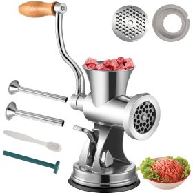 VEVOR Meat Grinder Manual 304 Stainless Steel Hand Operated Meat Grinder Multifunctional Crank Sausage Maker Coffee Powder Grinder for Household for B