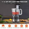 VEVOR Food Processor, 14-Cup Vegetable Chopper for Chopping, Mixing, Slicing, Puree, and Kneading Dough