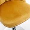 A&A Furniture,Swivel Velvet Barstools Adjusatble Seat Height from 25-33 Inch