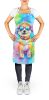 Bichon Frise Hippie Dawg Apron Cooking Kitchen Server Baking Crafts Gardening for Adult Women Men, Unisex, Large, Multicolor