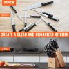 VEVOR Knife Storage Block 15 Slots, Acacia Wood Universal Knife Holders Without Knives, Large Countertop Butcher Block Knife Organizer