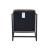 Upholstered Linen Fabric Dining Chairs Set of 2 With Metal Legs