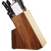 VEVOR Knife Storage Block 15 Slots, Acacia Wood Universal Knife Holders Without Knives, Large Countertop Butcher Block Knife Organizer