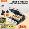 VEVOR Commercial Electric Griddle, 14.5" 1500W Indoor Countertop Grill, Stainless Steel Restaurant Teppanyaki Grill with Non Stick Iron Cooking Plate