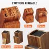 VEVOR Knife Storage Block 15 Slots, Acacia Wood Universal Knife Holders Without Knives, Large Countertop Butcher Block Knife Organizer