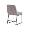 Upholstered Linen Fabric Dining Chairs Set of 2 With Metal Legs