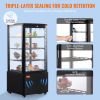 VEVOR Refrigerated Display Case, 3 Cu.Ft./85L Countertop Pastry Display Case, 3-Tier Commercial Display Refrigerator with LED Lighting, TURBO Cooling