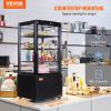 VEVOR Refrigerated Display Case, 3 Cu.Ft./85L Countertop Pastry Display Case, 3-Tier Commercial Display Refrigerator with LED Lighting, TURBO Cooling