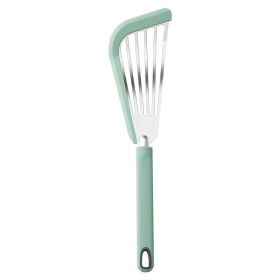 Nonstick Fish Spatula, Thin Slotted Spatulas Turner Silicone Fish Spatulas For Nonstick Cookware, High Heat Resistant BPA Free Cooking Utensils (Color: Green)