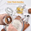 Measuring Spoons: U-Taste 18/8 Stainless Steel Measuring Spoons Set of 9 Piece: 1/16 tsp;  1/8 tsp;  1/4 tsp;  1/3 tsp;  1/2 tsp;  3/4 tsp;  1 tsp;  1