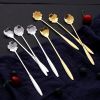 4pcs/set Coffee Scoop; Ice Cream Dessert Scoop; Stainless Steel Long Handle Mug Stirring Spoon